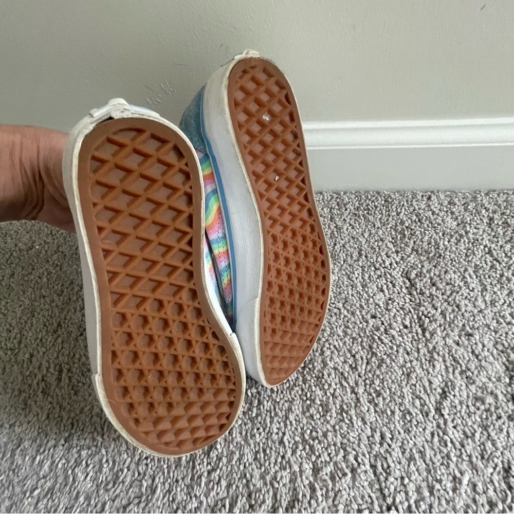 vans rainbow checkerboard Old Skool Shoes Size 13 - Picture 4 of 9